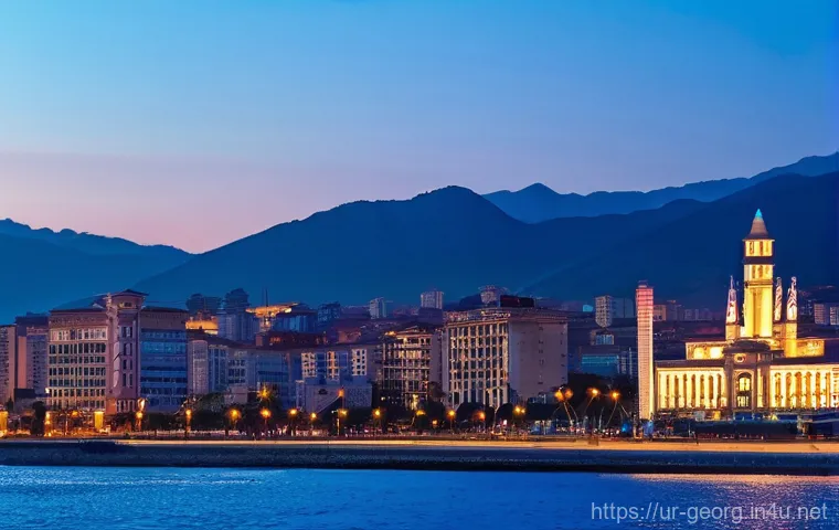 조지아 주요 항구 도시 - **Image Prompt: Batumi - Where History Meets Modernity and Tourism Thrives**
"A vibrant, wide-a...