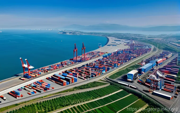 조지아 주요 항구 도시 - **Image Prompt: Poti - Georgia's Bustling Gateway for Global Cargo**
"A dynamic aerial view of ... 조지아 주요 항구 도시 - **Image Prompt: Poti - Georgia's Bustling Gateway for Global Cargo**
"A dynamic aerial view of ...